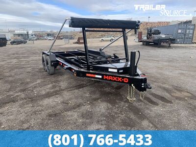 Maxx-D ROX Bumper Pull Roll Off Dumpster Trailer 7x14 14K Electric Tarp, Hydraulic Jack(s)