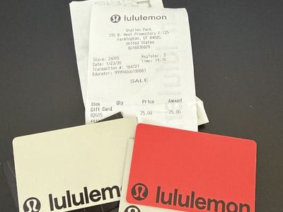 Lululemon Gift Cards $150 Value