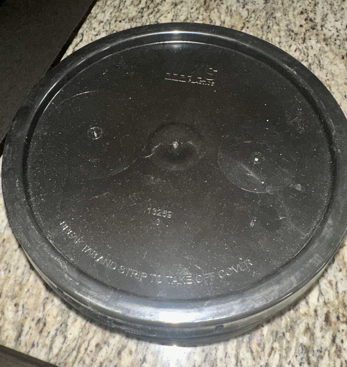 12" Tear Strip Black Plastic Bucket Lid for 5 Gallon Pail Snap-On Cover