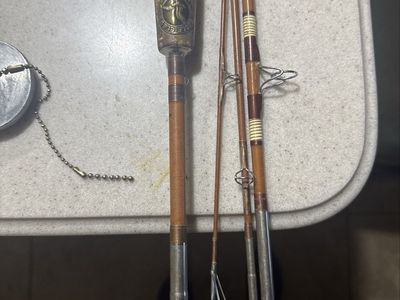 Vintage Wright & McGill Eagle Claw Trailmaster 6.5ft 5pc Fishing Rod Wood/Metal Case