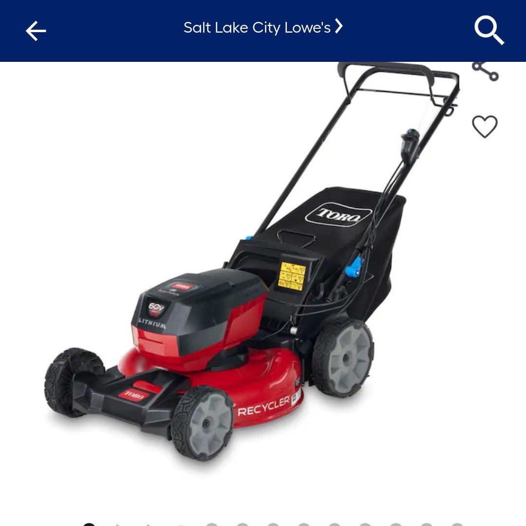 Toro 60v Lawn Mower Self Propelled Battery