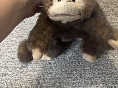 Folkmanis Brown Furry Folk Puppet Monkey Plush