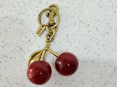 Coach cherry keychain