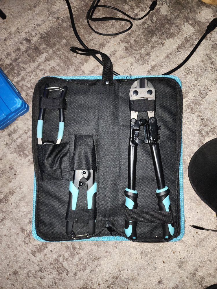 SHALL 3-Piece Bolt Cutters and Cable Cutters Tool Set with Carrying Case