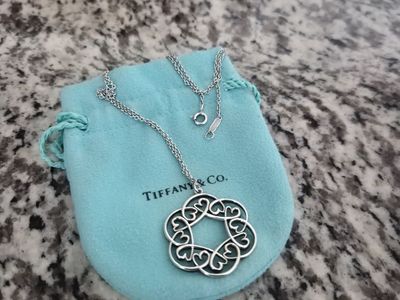 Tiffany & Co. Paloma Picasso Crown of Hearts Sterling Silver Necklace