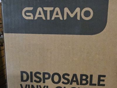 GATAMO/Firm Grip Disposable Vinyl/Nitrile Gloves - 4 Mil, Heavy Duty, Commercial Cleaning, Hand Protection
