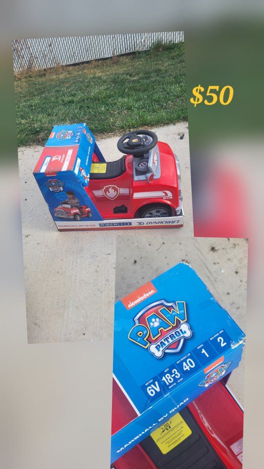 paw patrol power ride on