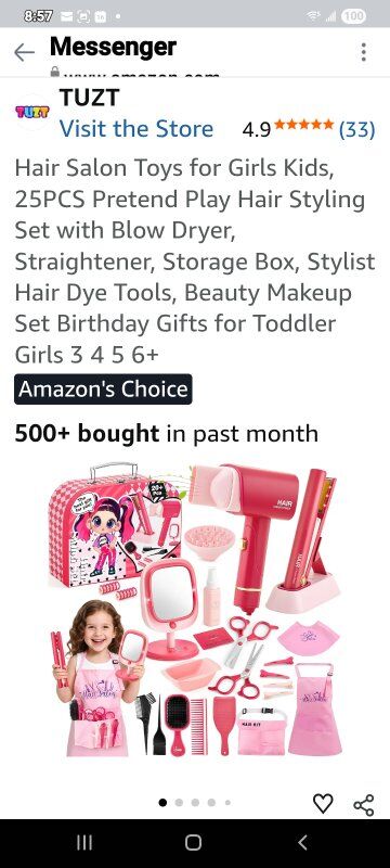 New in Box! Toy Hair Salon Play Set