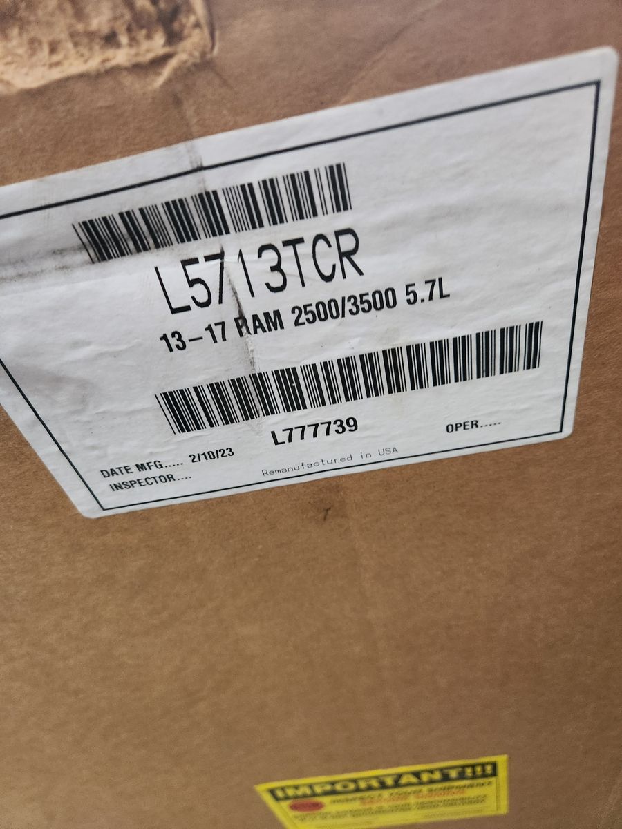 2013-2017 Ram  5.7 Engine-New in box