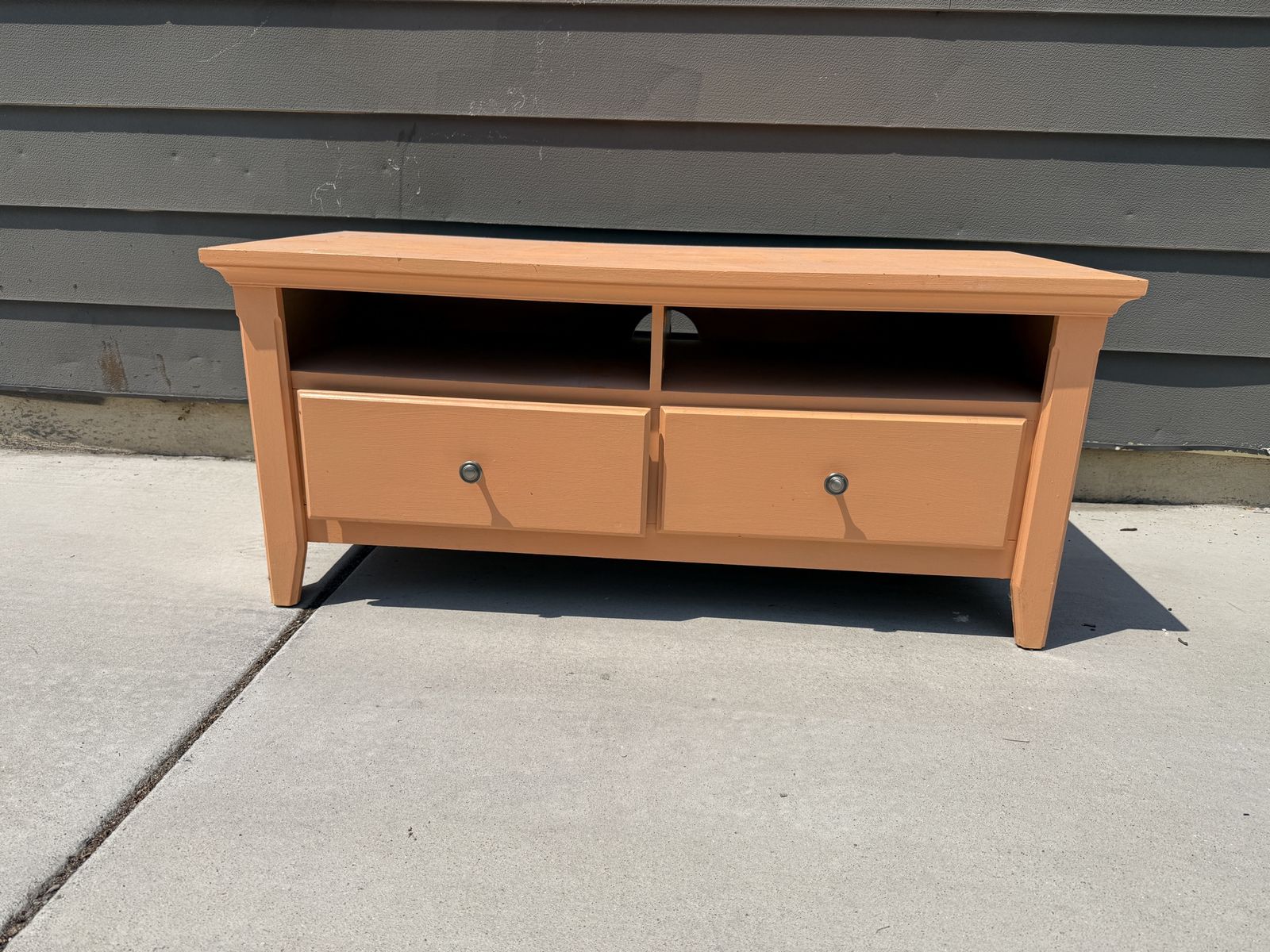 Painted TV stand with drawers