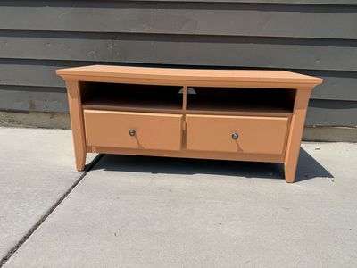 Painted TV stand with drawers