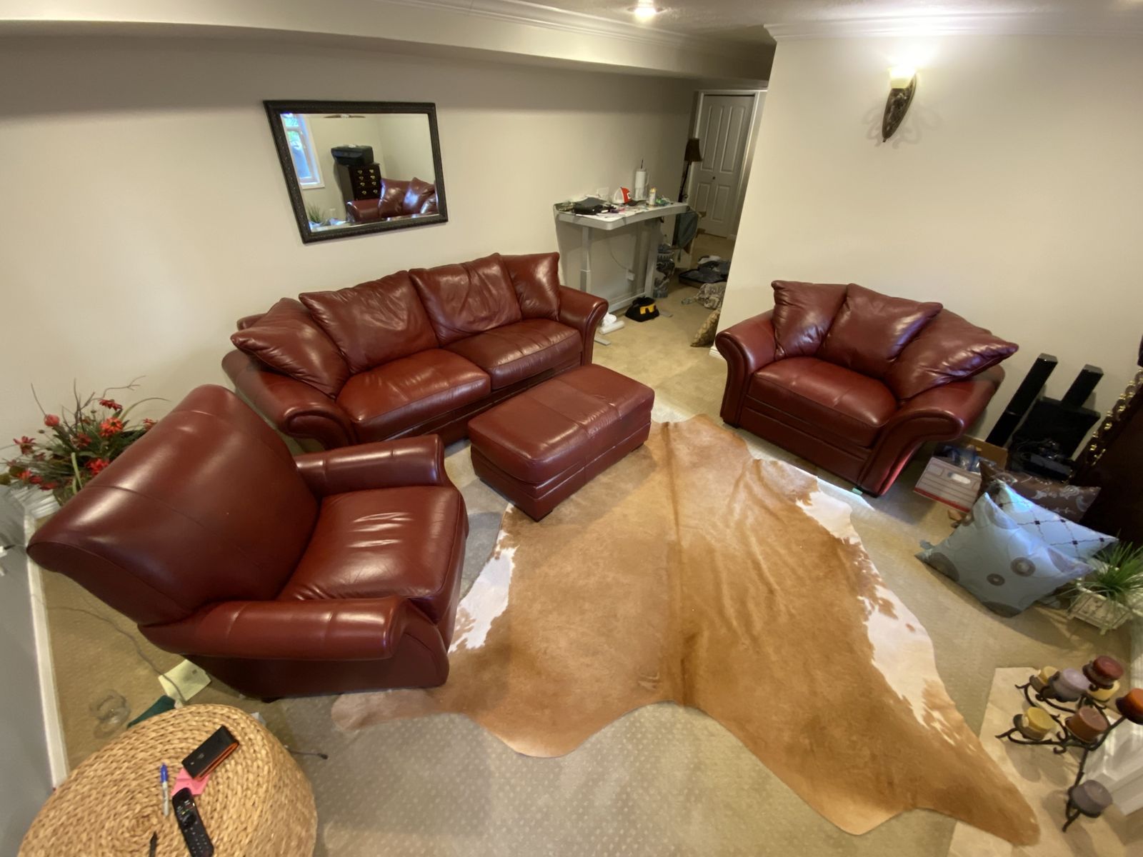Leather Couch Set