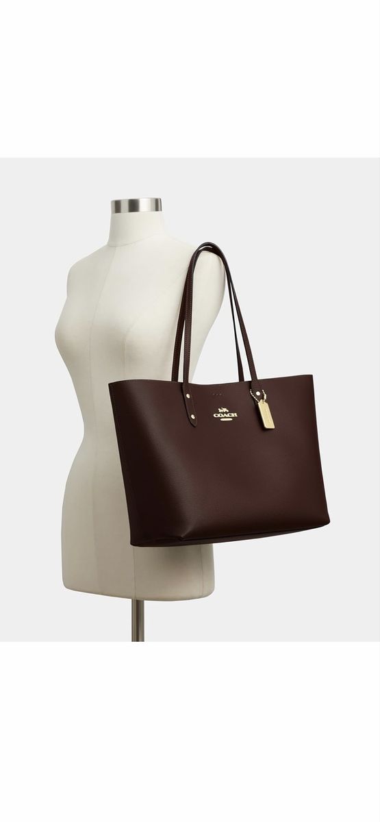 Coach Town Tote Bag in Dark Berry Leather - New with Tags
