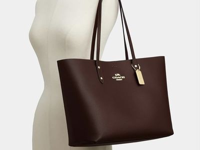 Coach Town Tote Bag in Dark Berry Leather - New with Tags