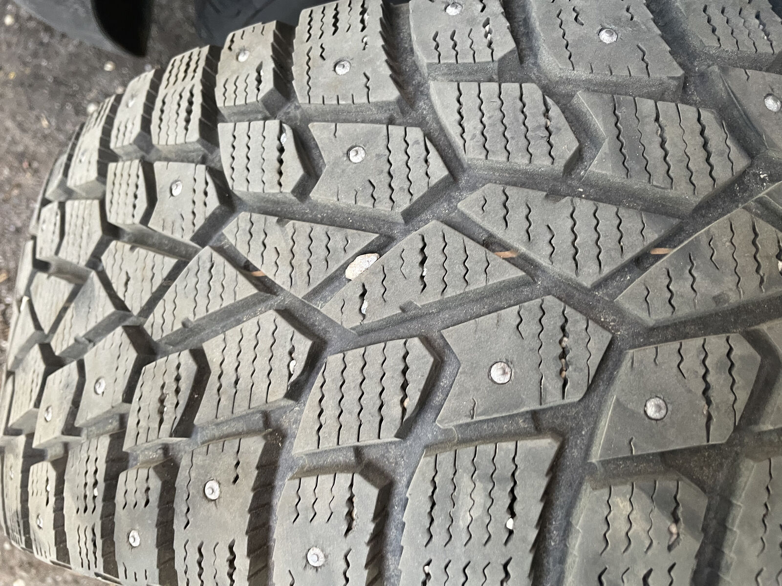 Studded Snow Tires on Rims