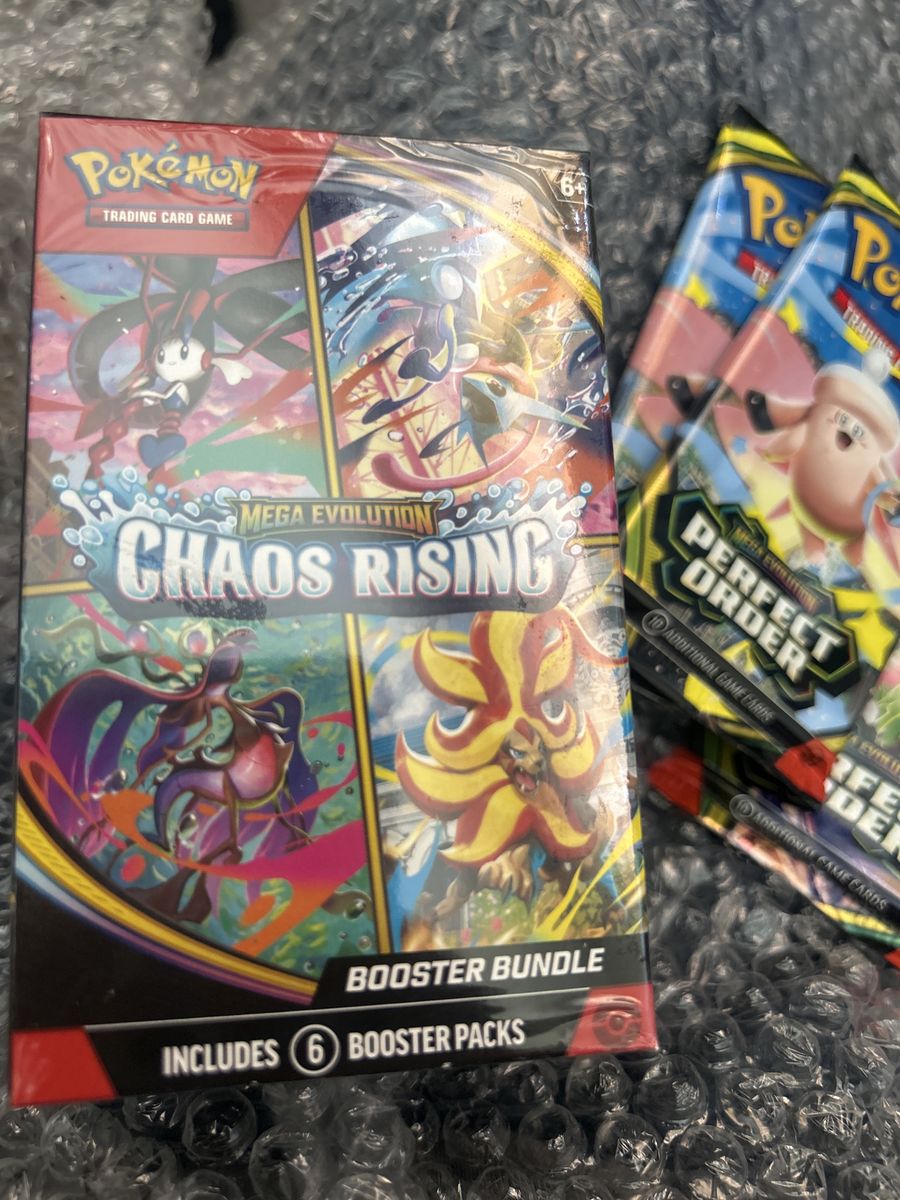Pokémon cards booster packs and bundle chaos rising mega evolution