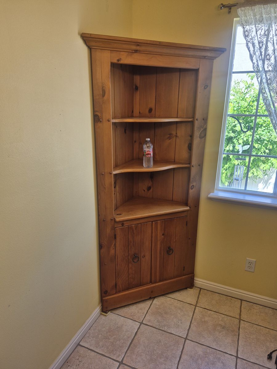 Vintage tall corner cabint