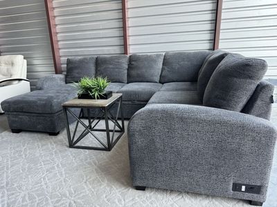 GRAY COSTCO CODDLE SLEEPER SECTIONAL SOFA COUCH