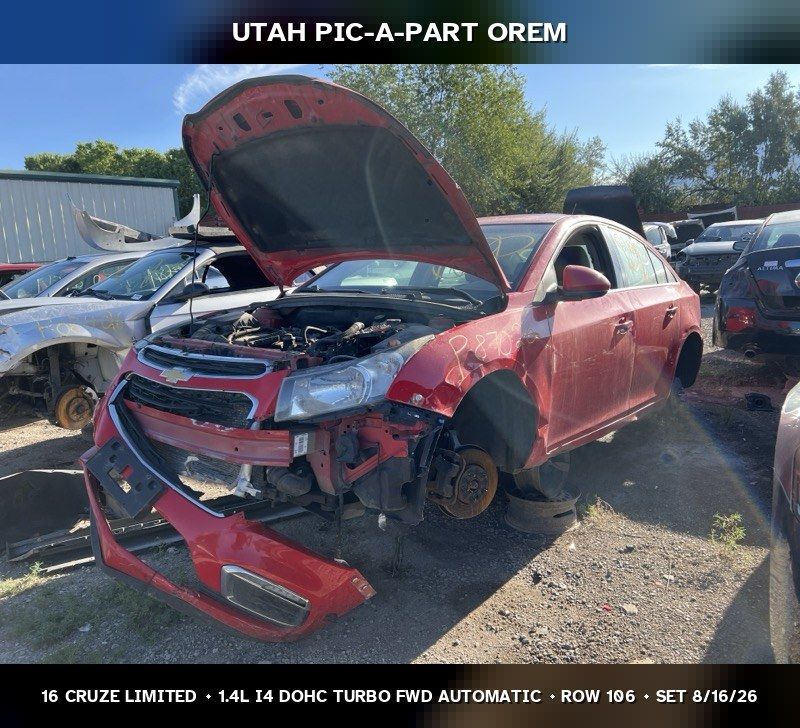 Just In! 2016 Chevrolet Cruze Limited Parts - UTPAP Orem