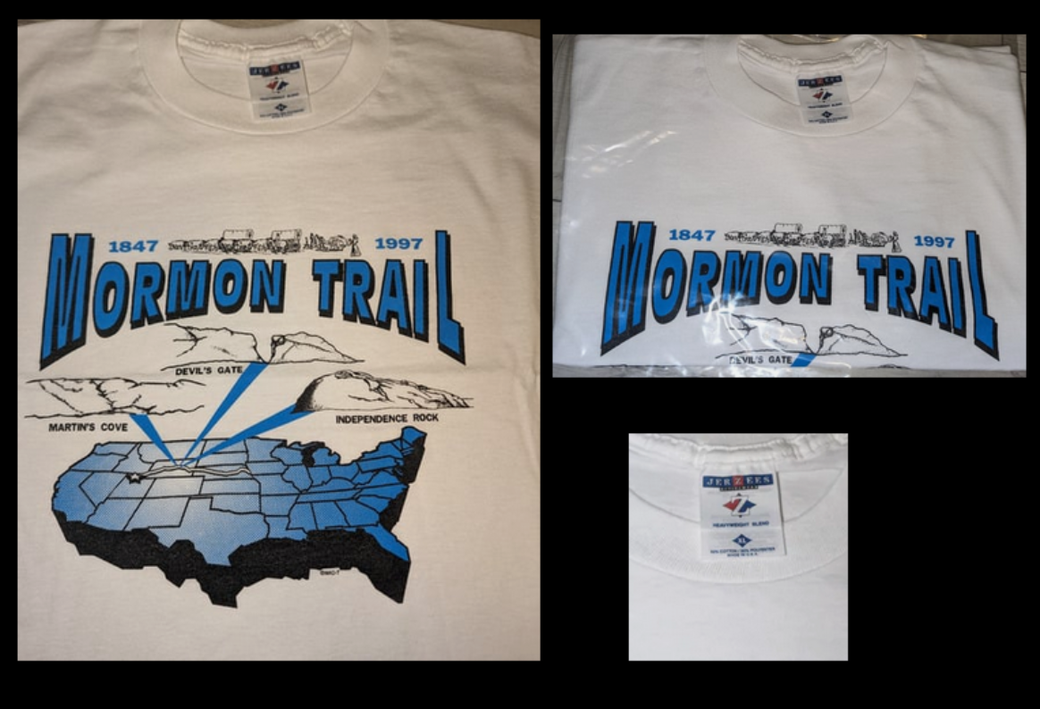 Vintage 90s Mormon Trail Shirt Men's XL 150 Years 1847-1997 Brigham Young NEW