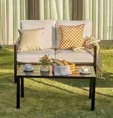 New - Natural Expressions Loveseat and Coffee Table.