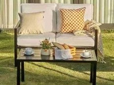 New - Natural Expressions Loveseat and Coffee Table.