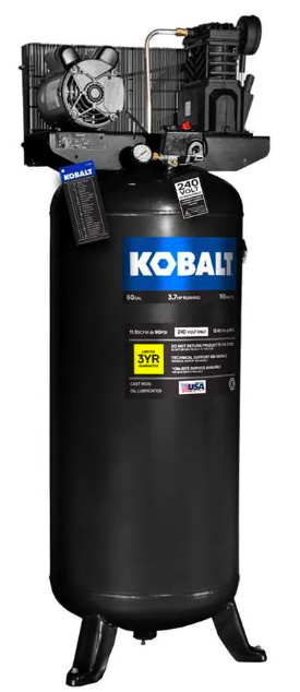 60 Gallon 220 VAC Air Compressor