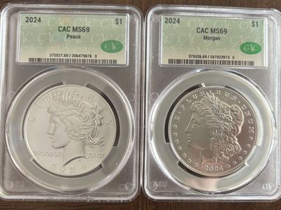 Silver 2024 Peace And Morgan Dollars