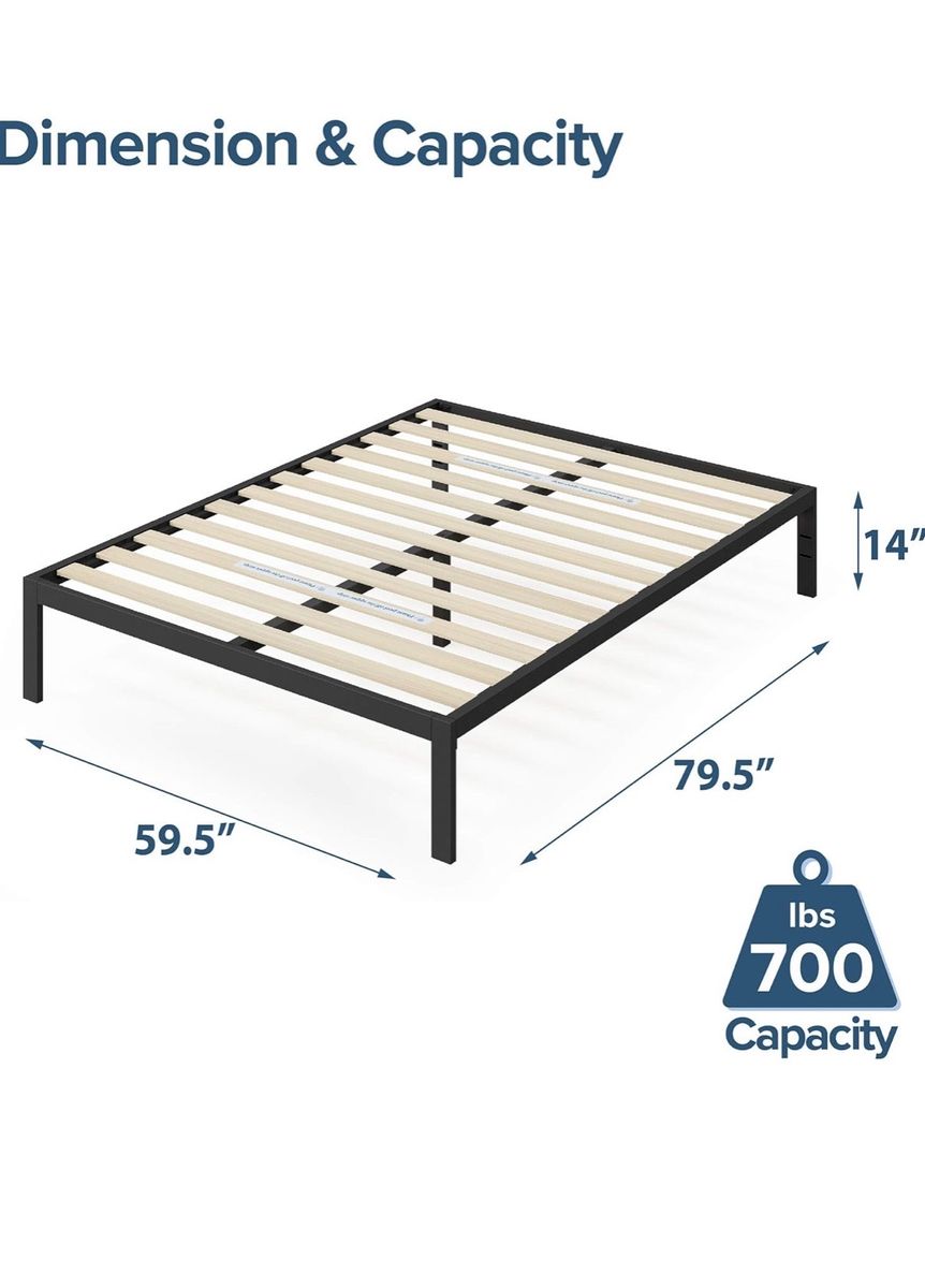 Zinus Mia Metal Platform Queen Bed Frame