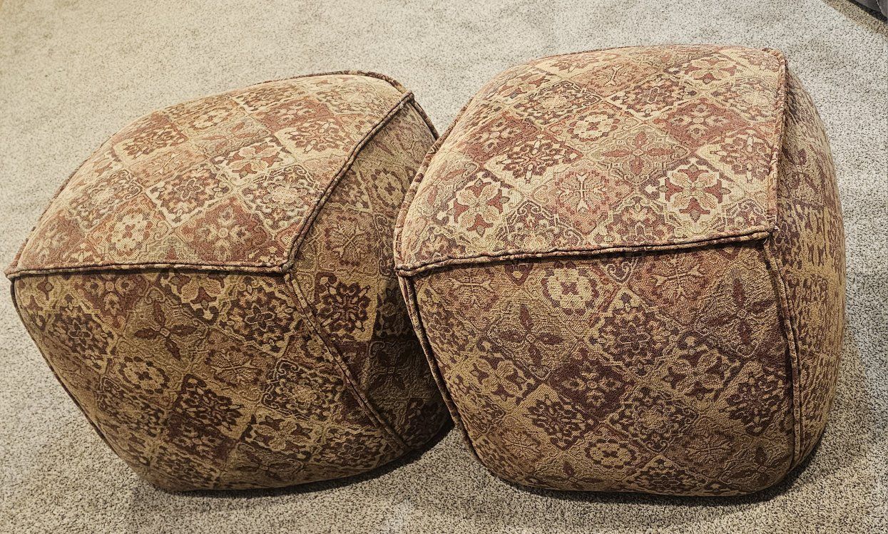 Boho style ottoman footrest
