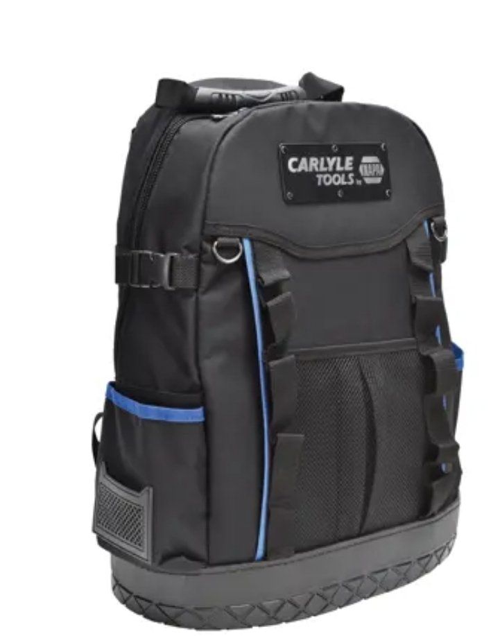 Carlyle Tools by NAPA Heavy Duty Black and Blue Tool Backpack