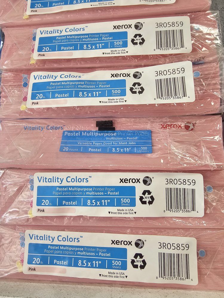 20lb 8.5x11 pink paper ream
