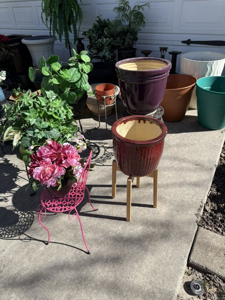 Pots And Plant Stands Galore