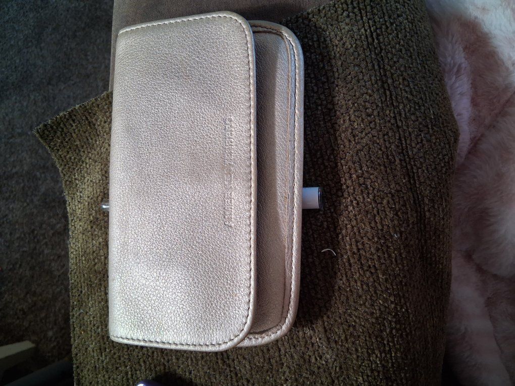 Kimee Kerstenberg  gold leather wallet