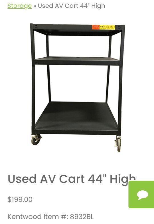 Metal Cart 44"H x32" W x22" D