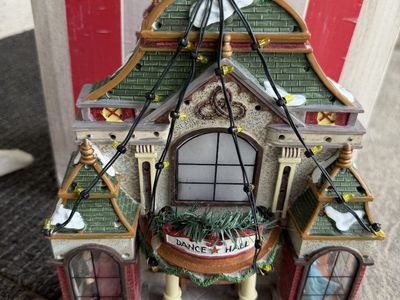 Sterling Animated Musical Christmas Village Buildings Lot Dance Hall & Station