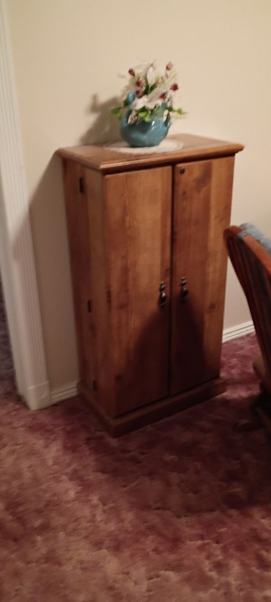 Wooden Storage Cabinet - Two Door Accent Cabinet