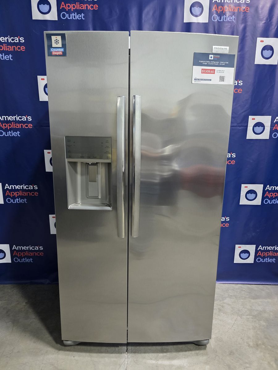 Frigidaire Gallery 22.3 Cu. Ft. Counter-Depth Side-by-Side Refrigerator (Smudge-Proof® Stainless Steel)