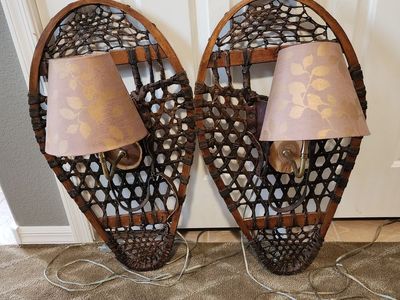 Vintage Antique Snowshoe Wall Sconce Lights