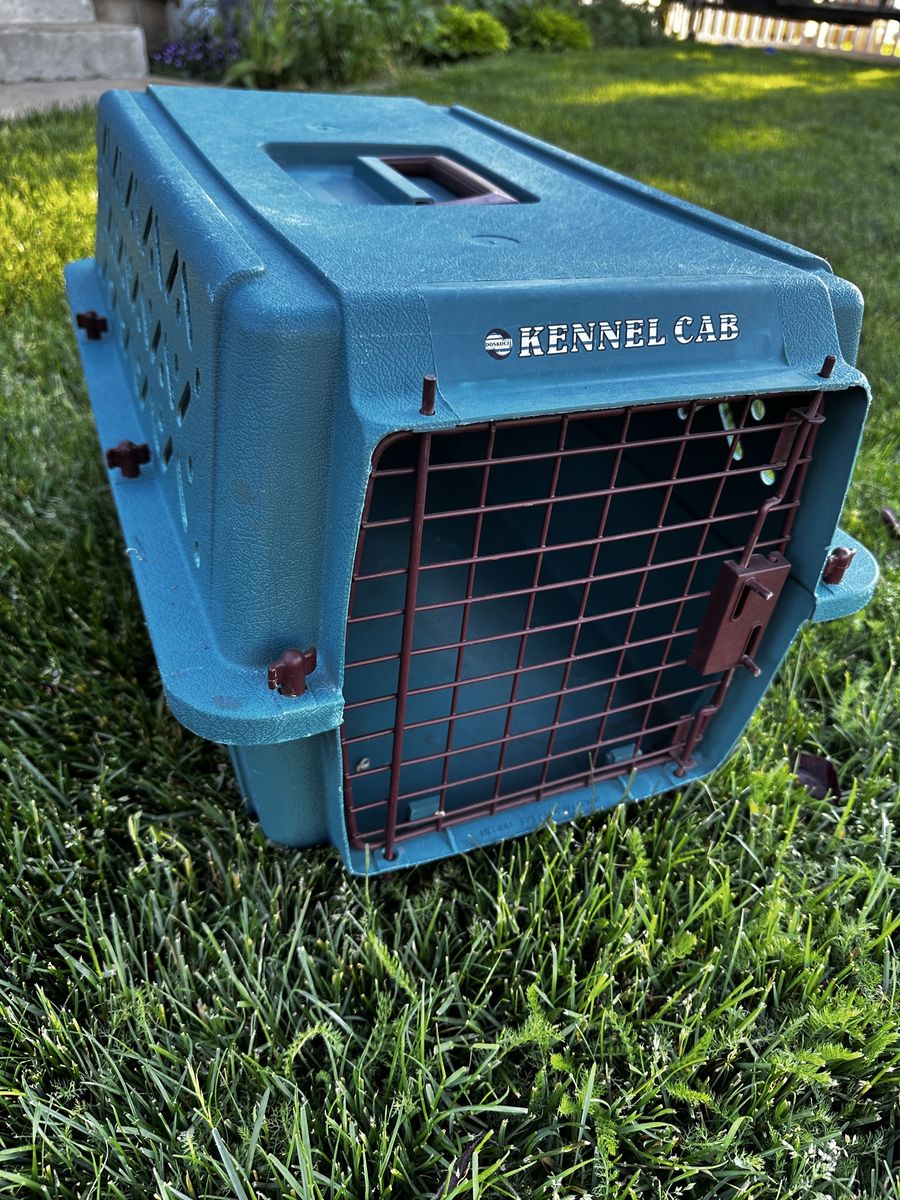 DOSKOCIL KENNEL CAB Teal Pet Carrier Small Animal Travel Crate