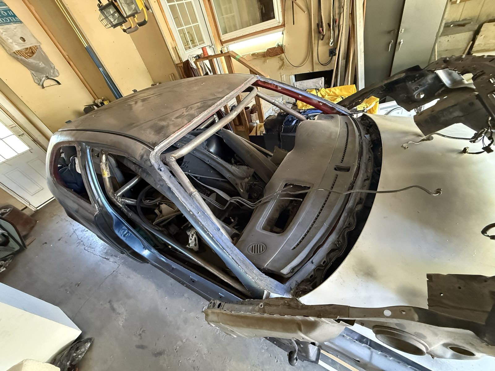 Honda Civic with Acura Integra Front End DX/EK Shell with 10 point roll cage installed racing car project
