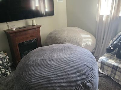 2 Gray bean bags