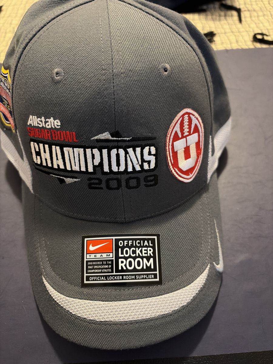 VTG Nike 2009 Allstate Sugar Bowl Utah Utes Champions Locker Room Hat Cap