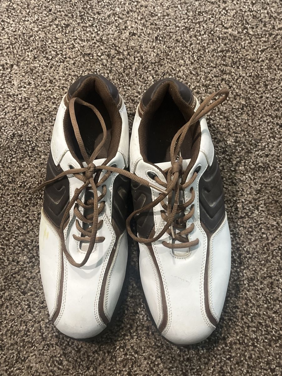 MacGregor Men's White & Brown Golf Shoes