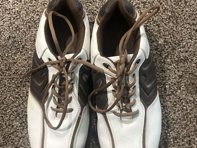 MacGregor Men's White & Brown Golf Shoes