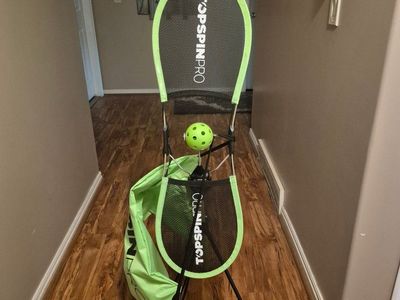 TOP SPINR PRO Tennis Training Aid - Portable Tennis Swing Trainer - Neon Green & Black