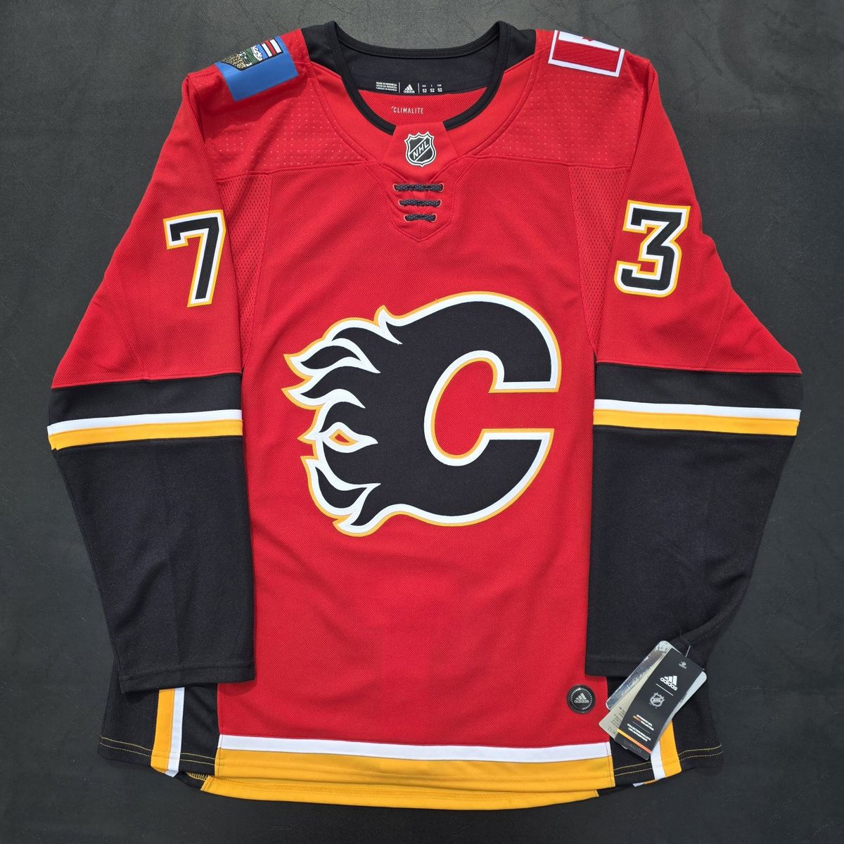 Calgary Flames Tyler Toffoli #73  2017-2021 Adidas Climalite Size 52 NWT