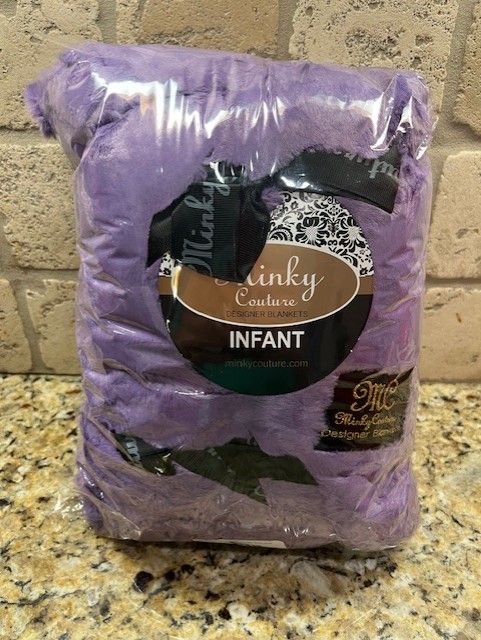 Minky Couture Hugs Infant Blanket - Meadow Violet - New in Plastic