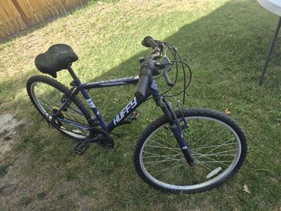 Huffy Rock Creek Blue Mountain Bike - 26-inch Wheels, Hardtail Suspension
