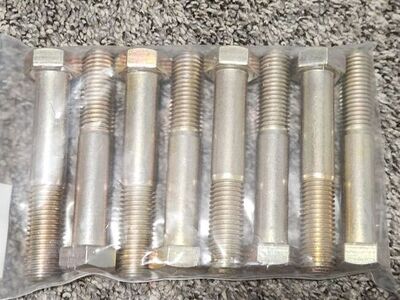 8pk 3/4"-10 X 5" Grade 8 Yellow Zinc Hex Cap Screws